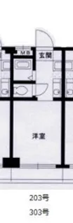 Bell Rive Rokko【203号室】の間取り
