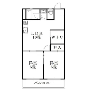 コーポ林第二ビル【5階】の間取り