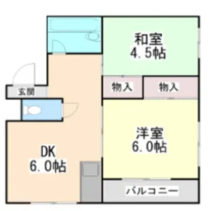 川崎マンション【205号室】の間取り