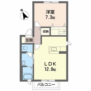 シャーメゾン昭和 Ⅱ棟【206号室】の間取り