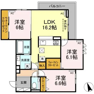 イリスコート【1階】の間取り