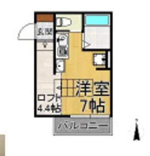 ヴィレッタ魚崎2【204号室】の間取り