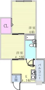 シャトー御影【302号室】の間取り