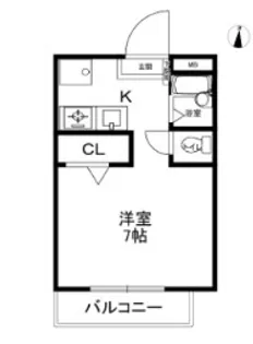 シャルマン住吉【1階】の間取り