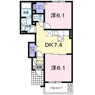 アンジュール【1階】の間取り