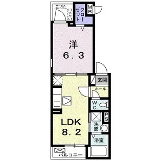 フリージア ヒル【1階】の間取り