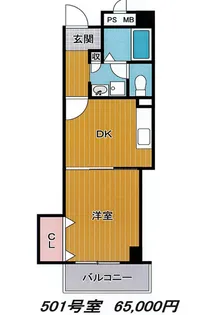AH徳井【501号室】の間取り