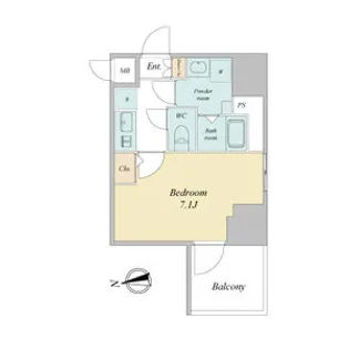 エスプレイス上前津レガシー【4階】の間取り