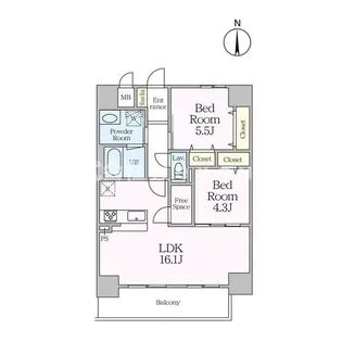 ハイドランジア東別院【2階】の間取り