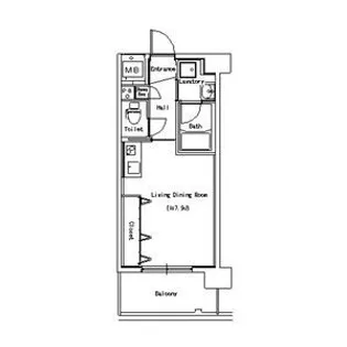 エスポアール泉【9階】の間取り