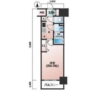 プレサンス新栄町ギャラント【2階】の間取り