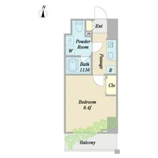 WESTIN上前津【1004号室】の間取り