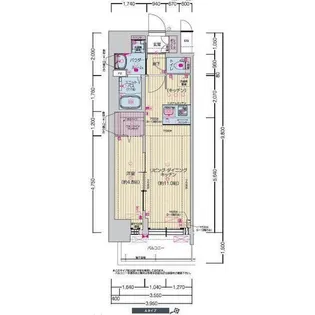 プレサンスTHE高岳【11階】の間取り
