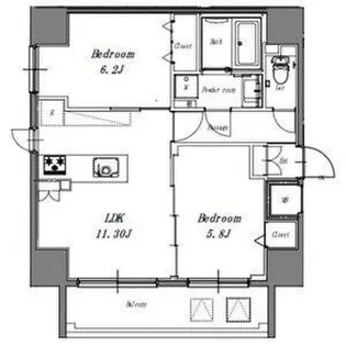 LIBERTA CARINO【201号室】の間取り
