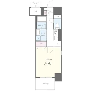 リ ブラン東別院【3階】の間取り