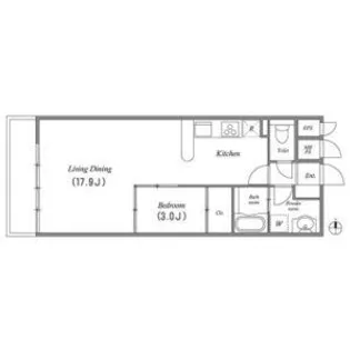 Gramercy Shirakawa Koen【3階】の間取り