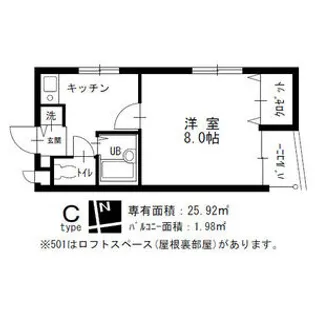 アビニヨン千種【3階】の間取り