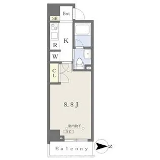 COZY阿由知通【801号室】の間取り