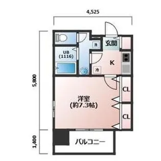 エイペックス名古屋鶴舞公園前【10階】の間取り