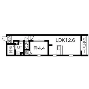 クラージュ平安【2階】の間取り