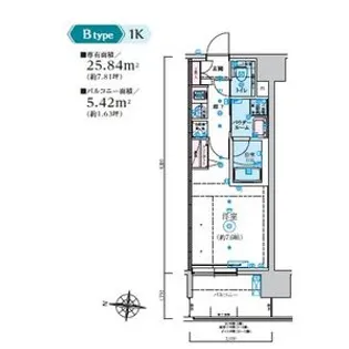 リヴシティ新栄【7階】の間取り