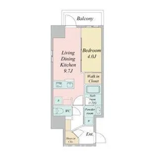 ブランシエスタ金山北【1階】の間取り