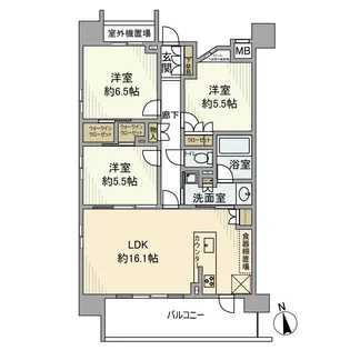 オープンレジデンシア御器所【3階】の間取り