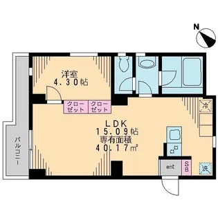 東京都荒川区町屋2丁目【マンション】の間取り