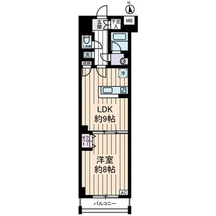 東京都荒川区町屋2丁目【マンション】の間取り