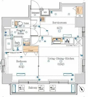 東京都荒川区西尾久4丁目【マンション】の間取り