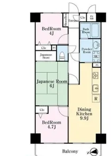 東京都足立区加平2丁目【マンション】の間取り