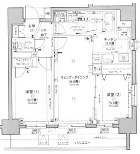 東京都台東区竜泉3丁目【マンション】の間取り