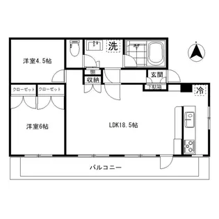 東京都新宿区高田馬場3丁目【マンション】の間取り