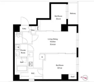 東京都墨田区亀沢3丁目【マンション】の間取り