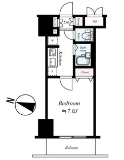 東京都墨田区東向島6丁目【マンション】の間取り