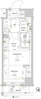 東京都北区王子本町2丁目【マンション】の間取り