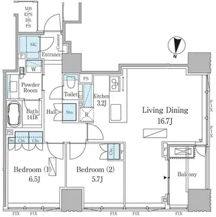 東京都千代田区麹町3丁目【マンション】の間取り