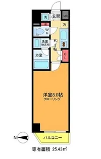 東京都江東区毛利1丁目【マンション】の間取り