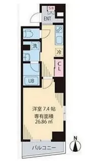 東京都新宿区新宿7丁目【マンション】の間取り