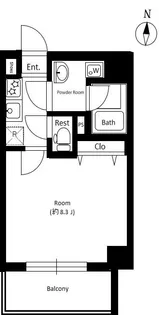 東京都江東区千田【マンション】の間取り