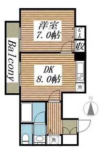 東京都台東区駒形1丁目【マンション】の間取り