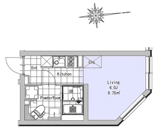 東京都新宿区百人町3丁目【マンション】の間取り