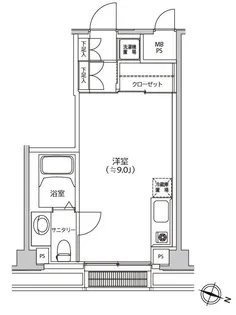 東京都目黒区緑が丘1丁目【マンション】の間取り