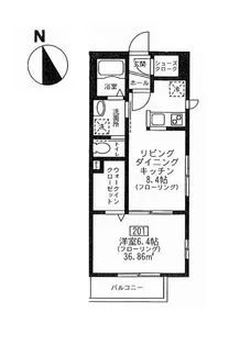 東京都新宿区左門町【マンション】の間取り