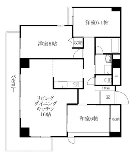 ロイヤルメゾン岩崎町【304号室】の間取り