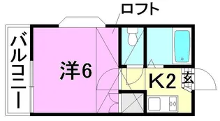 プリオール中村【201号室】の間取り