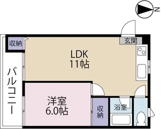 パルフェ永木【401号室】の間取り