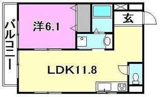 インペリアル志津川【103号室】の間取り