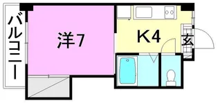 ミラハイツ枝松【303号室】の間取り
