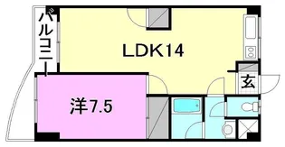 ロイヤルアネックス福音寺【602号室】の間取り